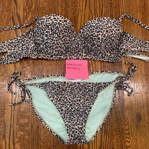 Leopard bikini bathing suit set